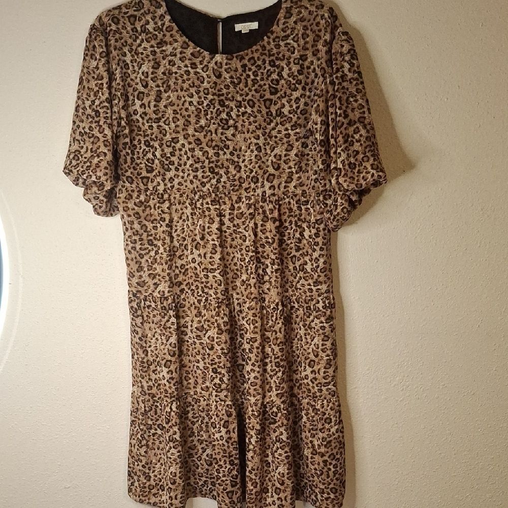 ODDY Leopard Print Women's Dress size large
